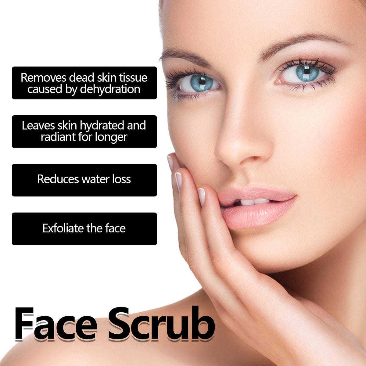 Face Scrub, Soften Cutin Supple Skin Moist Water Embellish Burnish