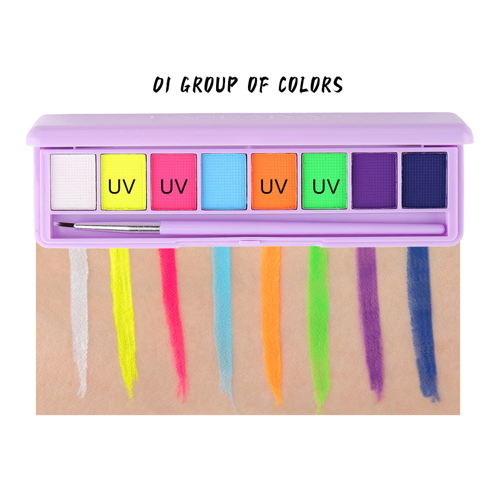 HANDAIYAN Water Soluble Body Paint Eyeliner Eyeshadow Ultraviolet Glow Paint Face Body Pigment