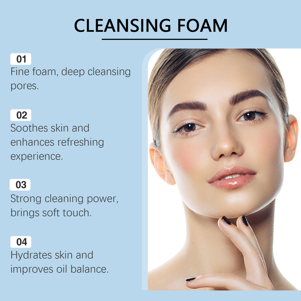 Jaysuing Salicylic Acid Facial Cleanser, Delicate Pore Mildly Remove Acne Moist Skin Moisturizing Cleansing