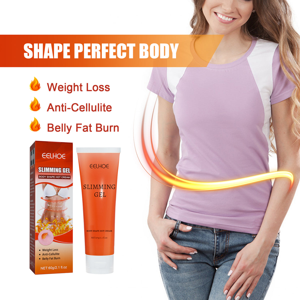 Slimming Gel, Sweat Slimming Moisturizes And Tightens Skin To Show Body Curves Body Shaping Gel