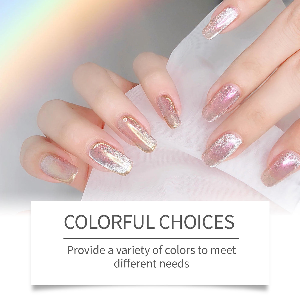 EELHOE Soft Gel Nail Sticker Set (Shiny Pink) Semi-Baked Nail Paper, Fresh And Shiny Minimalist Style Soft Nail Stickers