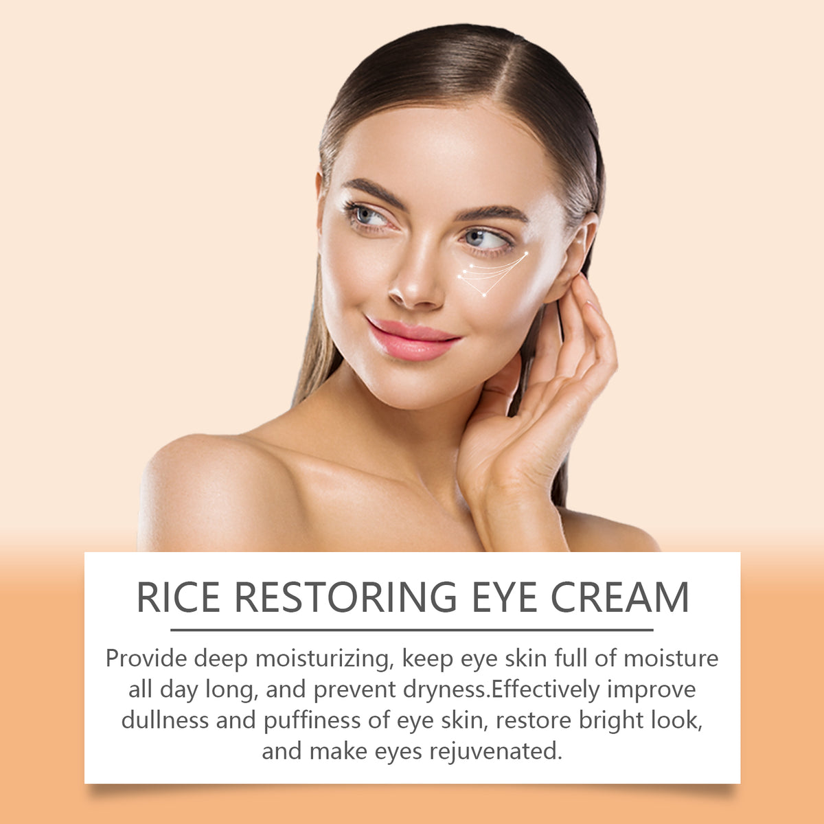 EELHOE Rice Eye Cream Eye Skin Care Brightening Eyes Moisturizing Repair Daily Eye Cream