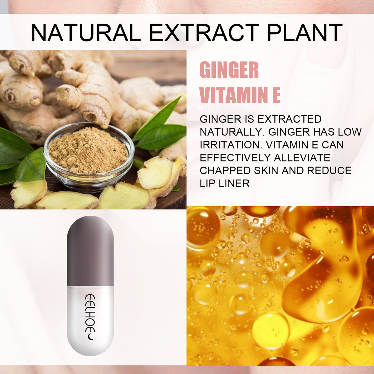 EELHOE Day And Night Lip Moisturizing Capsule, Hydrates Increases Lip Elasticity And Volumizes Lip Duller Lip Plump Lip Liquid