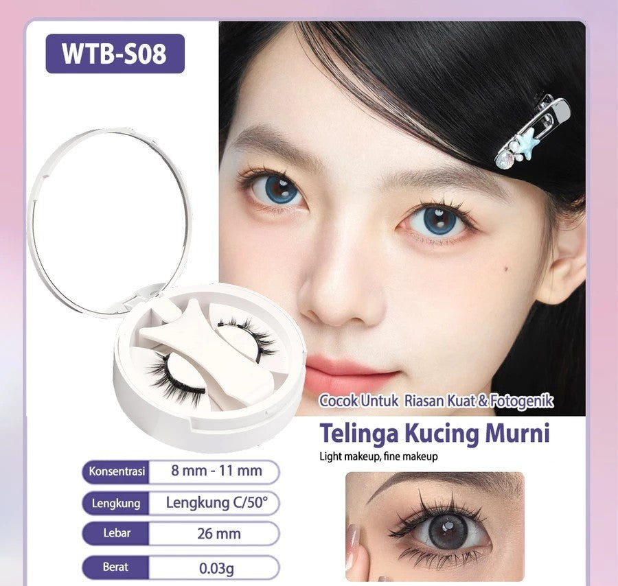 Natural Thick Portable Adhesive Free Eyelash Magnetic Suction Eyelash Style