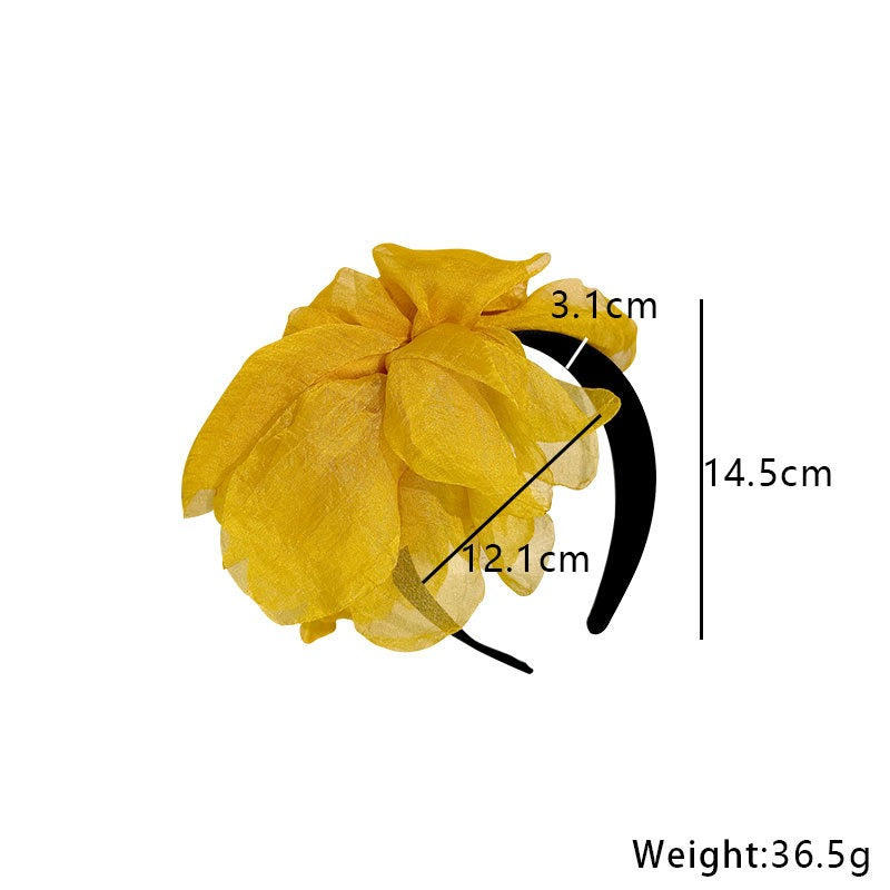Handmade European and American headbands with versatile fabric flower hair accessories