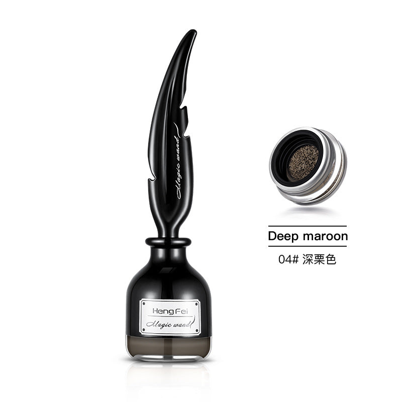 HengFei Air Cushion Eyebrow Cream Natural Three Dimensional Waterproof Dye Eyebrow Cream With Brush
