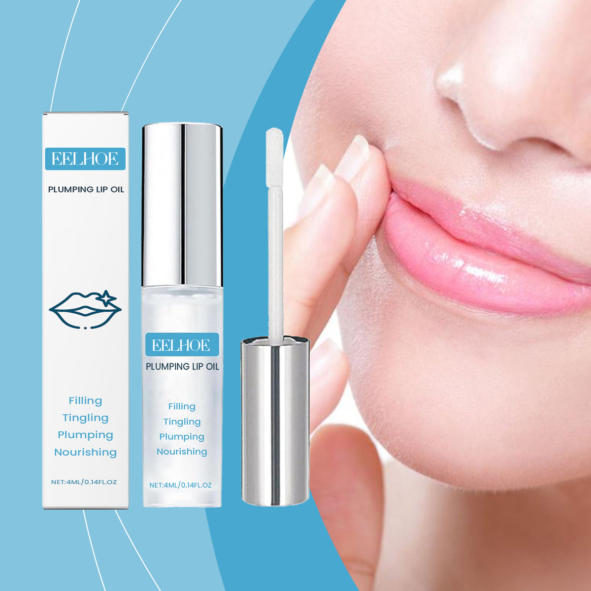EELHOE Lip Moisturizing Oil, Moisturizes, Hydrates, Tender, Delicate Care And Moisturizes Lip Skin Daily Lip Oil