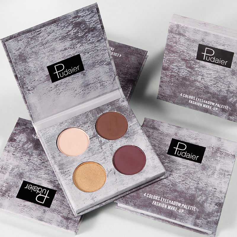 Pudaier Ink Landscape Four-color Eyeshadow Palette Matte Pearlescent Waterproof and Sweatproof Eyeshadow Makeup