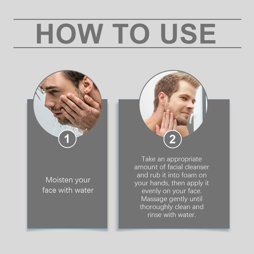 East Moon Facial Cleanser For Men, Moisturizing Cleanser Gentle Moisturizing Foam Deep Clean Not Tight