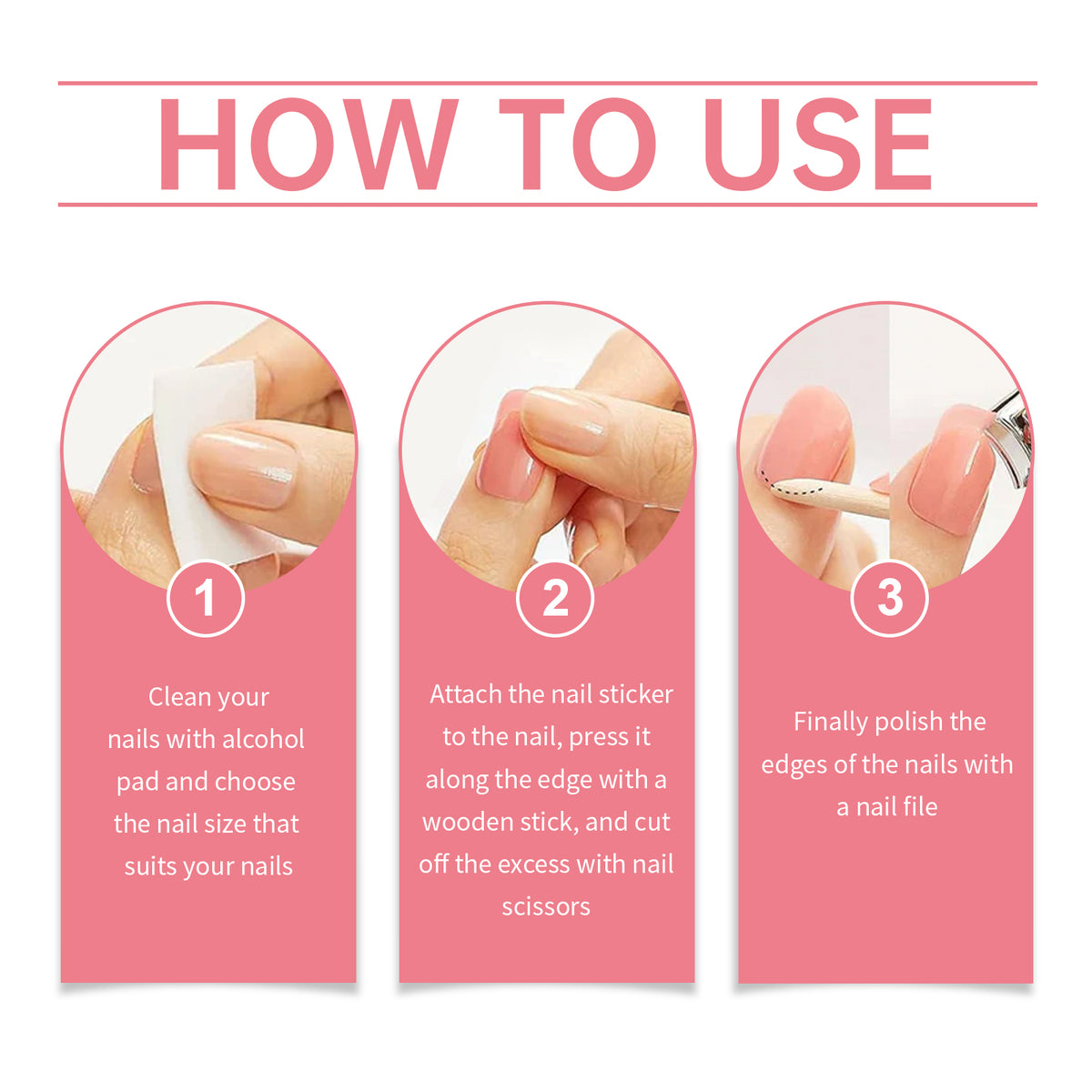 EELHOE Soft Gel Nail Sticker Set (Shiny Pink) Semi-Baked Nail Paper, Fresh And Shiny Minimalist Style Soft Nail Stickers