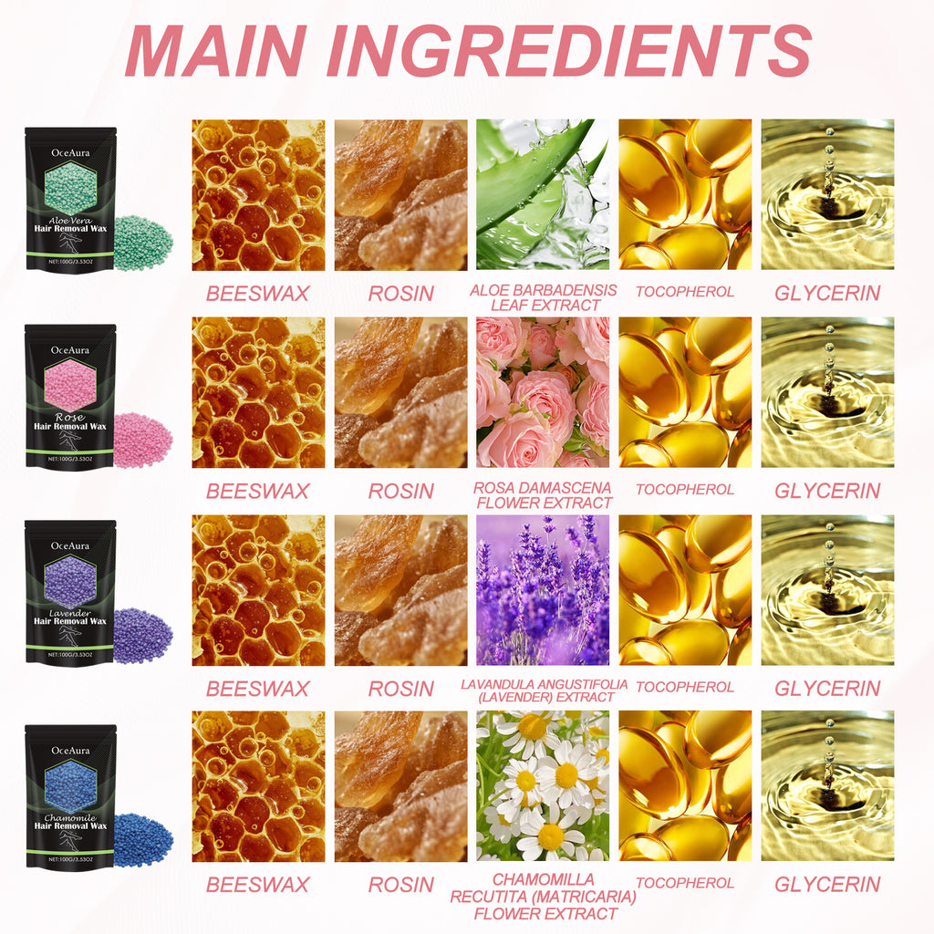 Hair Removal Wax Bean, Underarm Leg Quick Hair Removal Mild Non-Irritating Skin Dry And Smooth