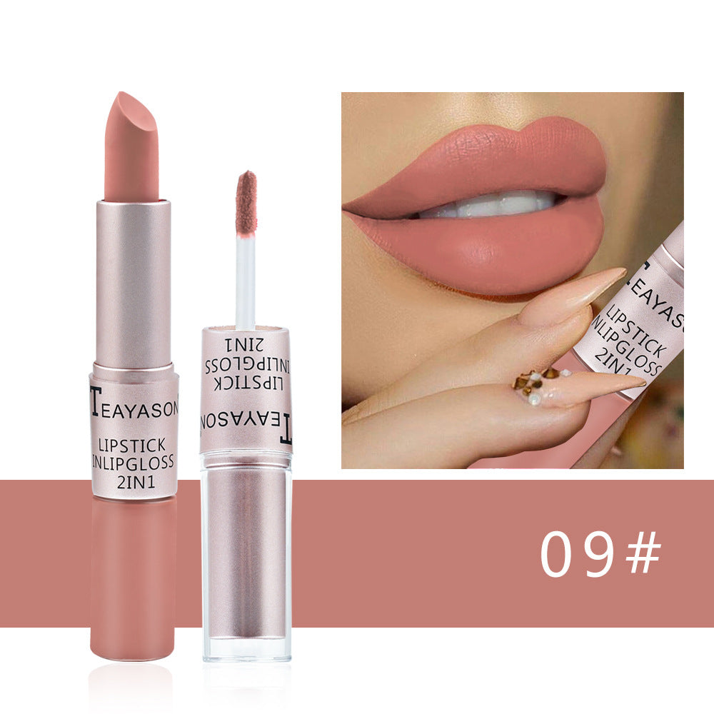 Double-Headed Non-Stick Cup Matte Matte Lip Gloss