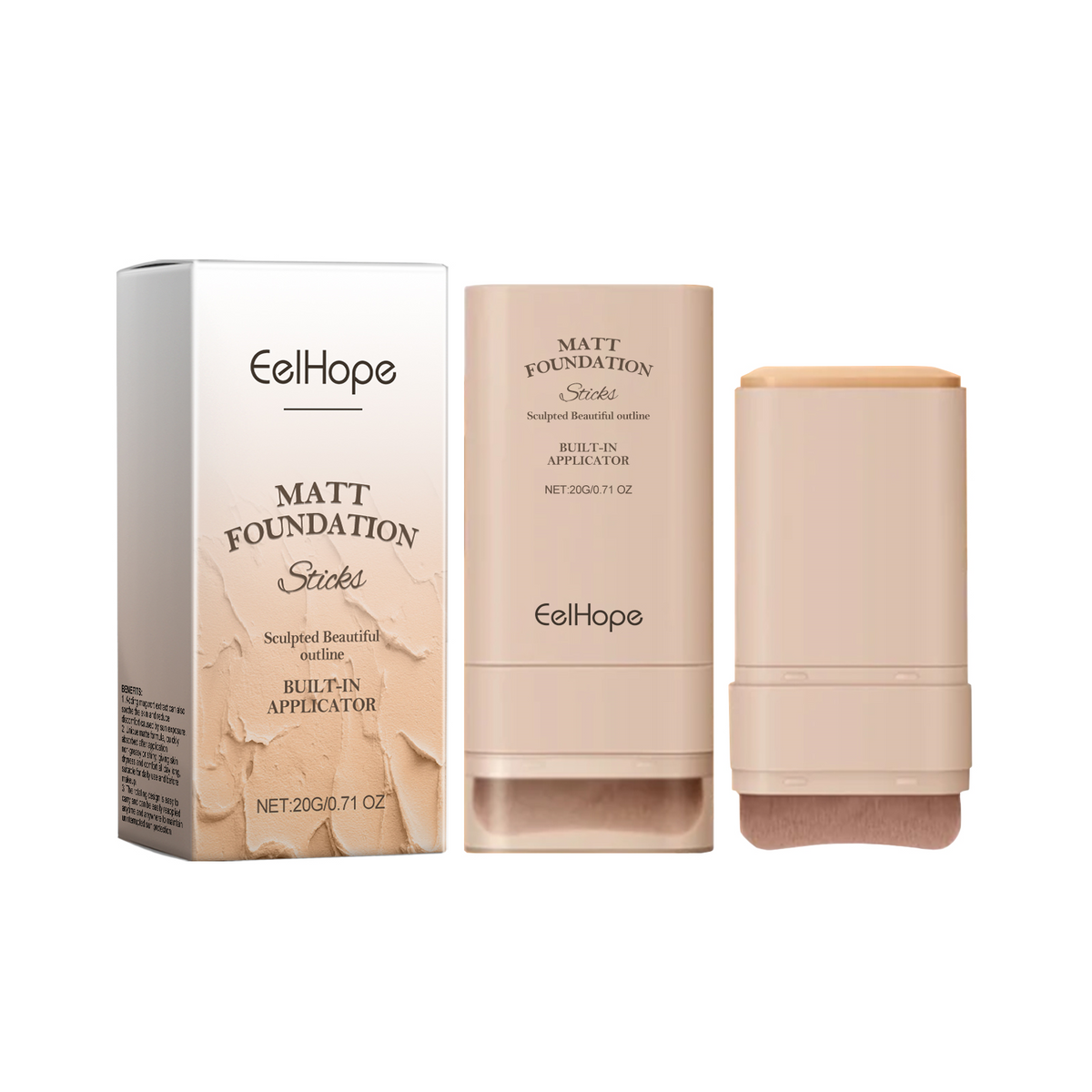 Eelhope Light Transparent Concealer Foundation Stick, Moisturizing And Brightening Lightweight Concealer Moisturizing Constant Makeup Foundation Stick
