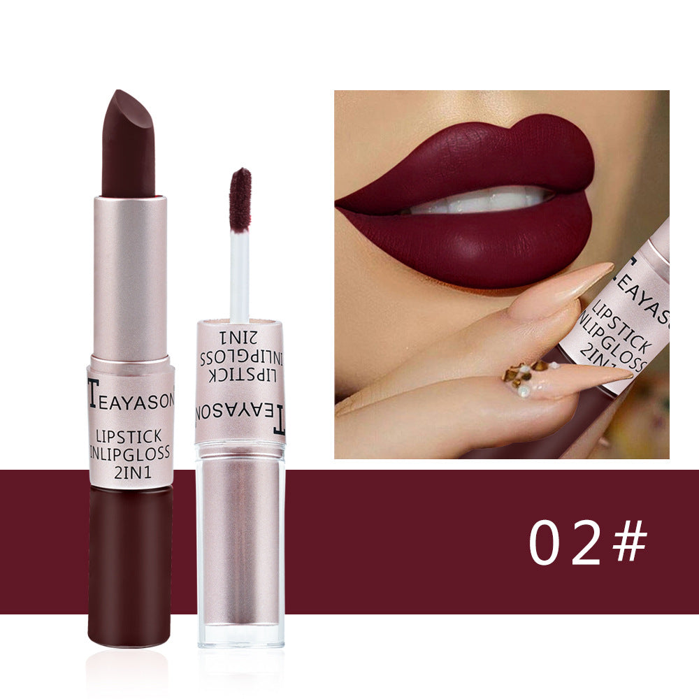 Double-Headed Non-Stick Cup Matte Matte Lip Gloss