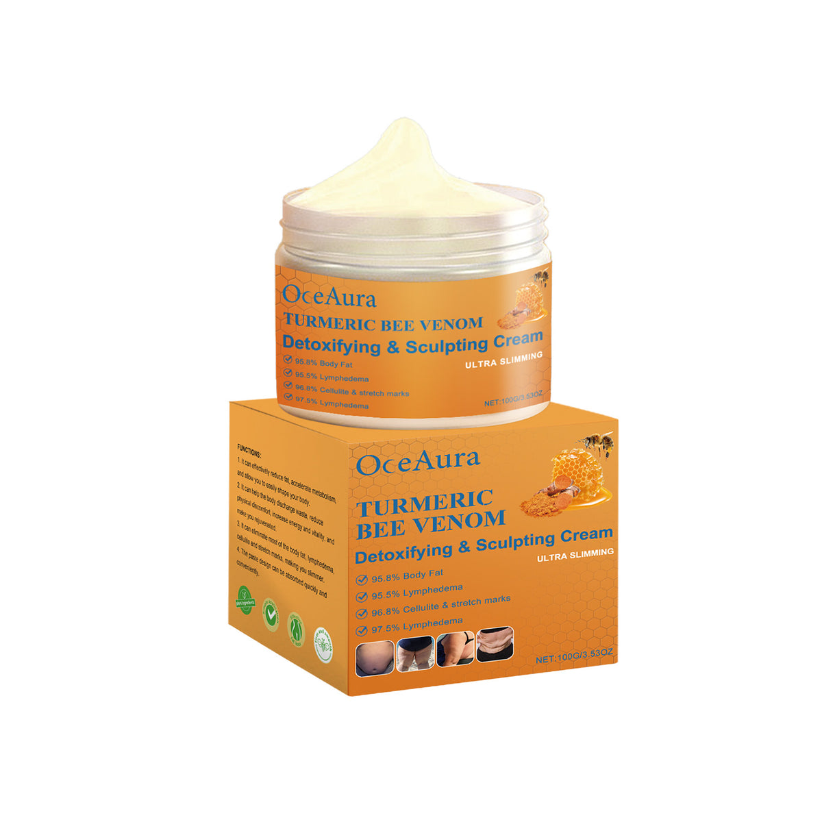 OceAura Body Massage Cream Gentle Ingredients Nourish The Body Skin With Elegant Light Comfort Apply Massage Cream