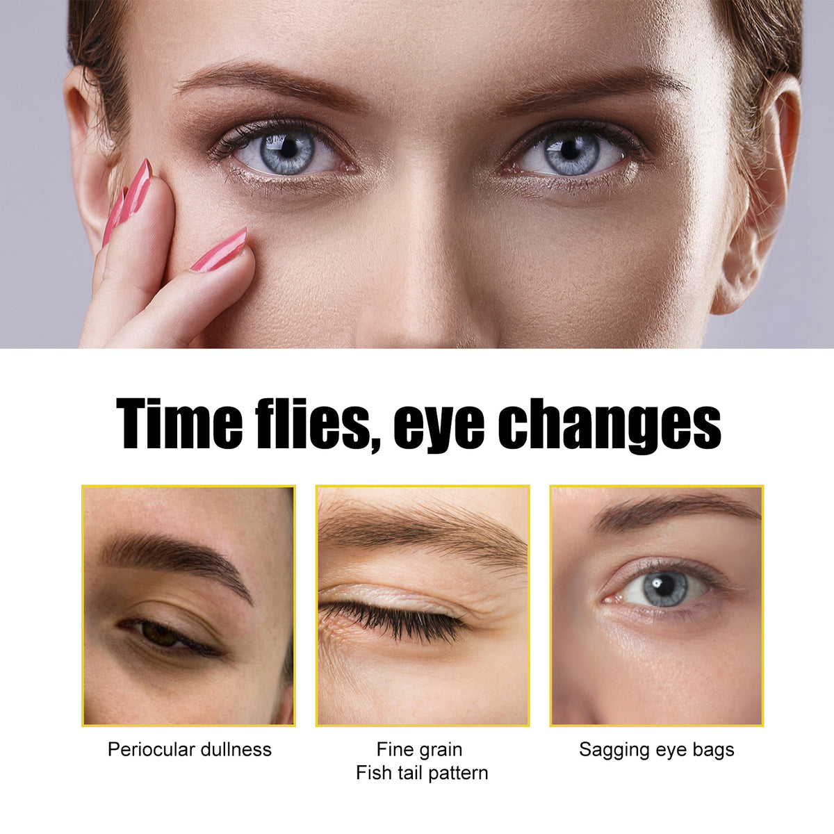 EELHOE Collagen Gold Eye Mask Firming Eye Pattern Patch Overnight Dark Circles Under Eye Elastic Repair