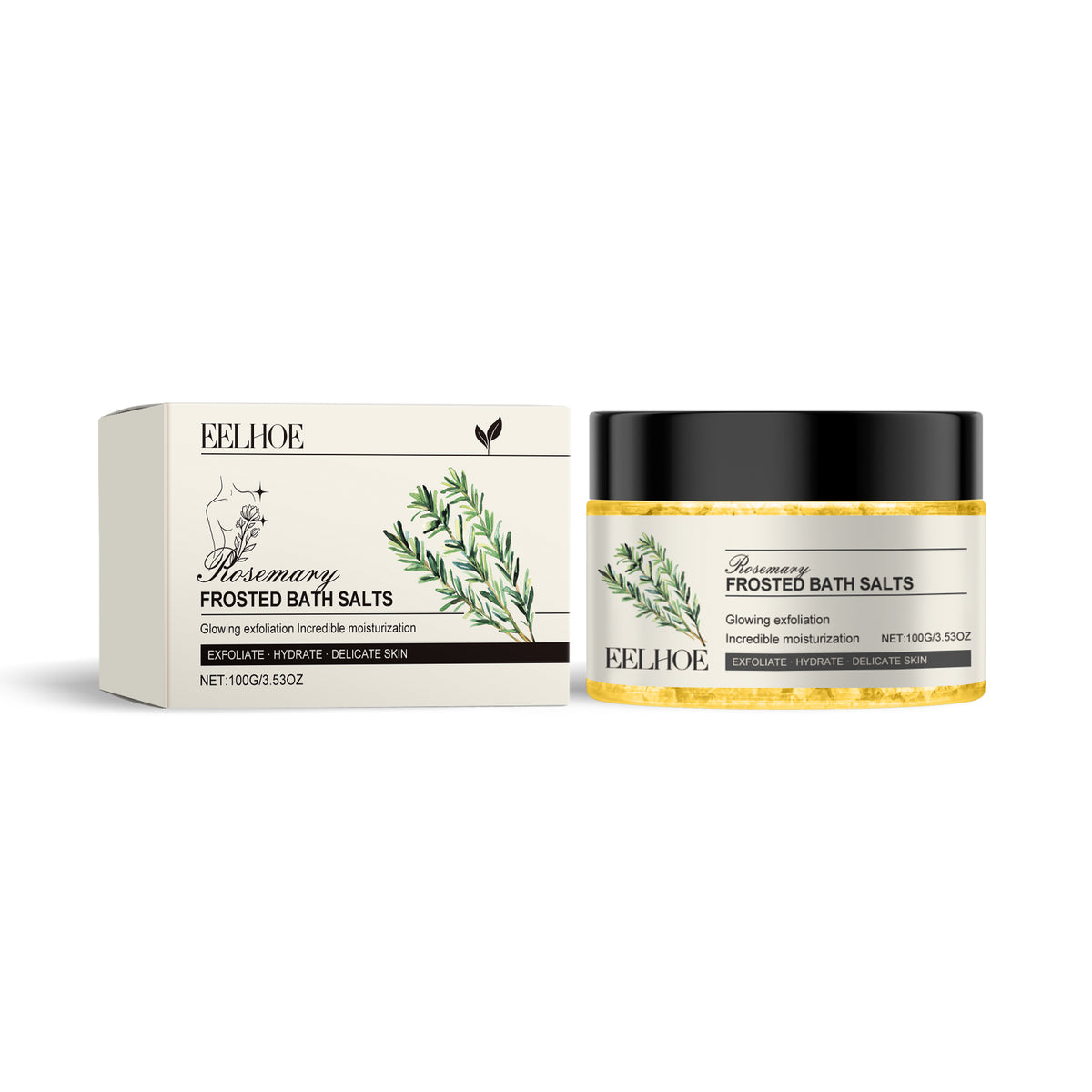 EELHOE Exfoliating Bath Salts Cleanse The Body, Nourish And Soothe Soft Skin, Moisturize And Smooth Bath Salts