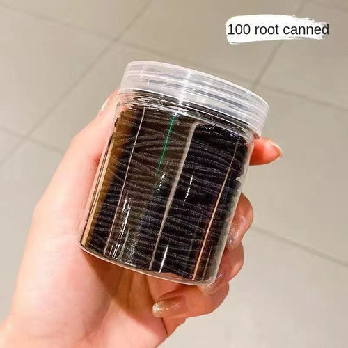 100 rubber bands canned headband macaron rubber band versatile rubber band hair tie rope