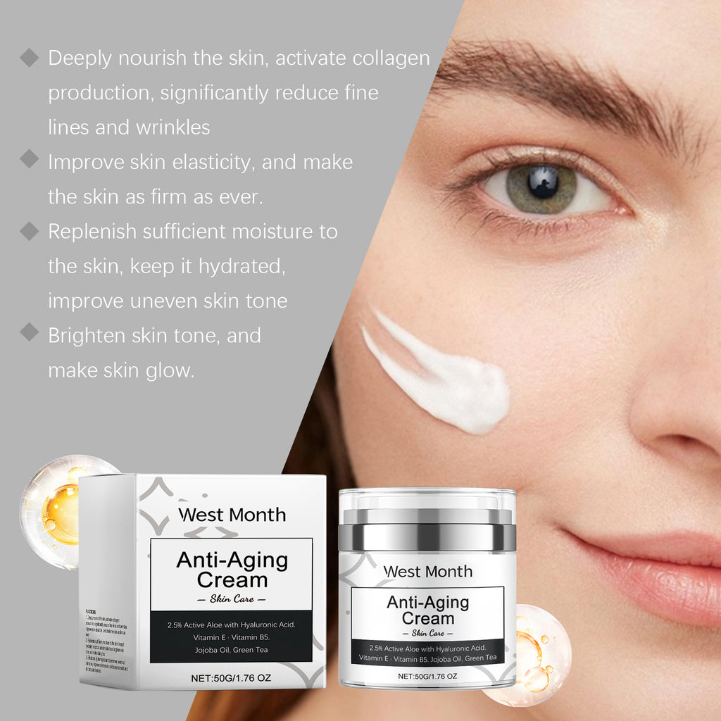 West&Month Moisturizing Face Cream Gently Moisturizes Facial Skin, Keeps Skin Elastic, Lightens Wrinkles, Moisturizes And Hydrates