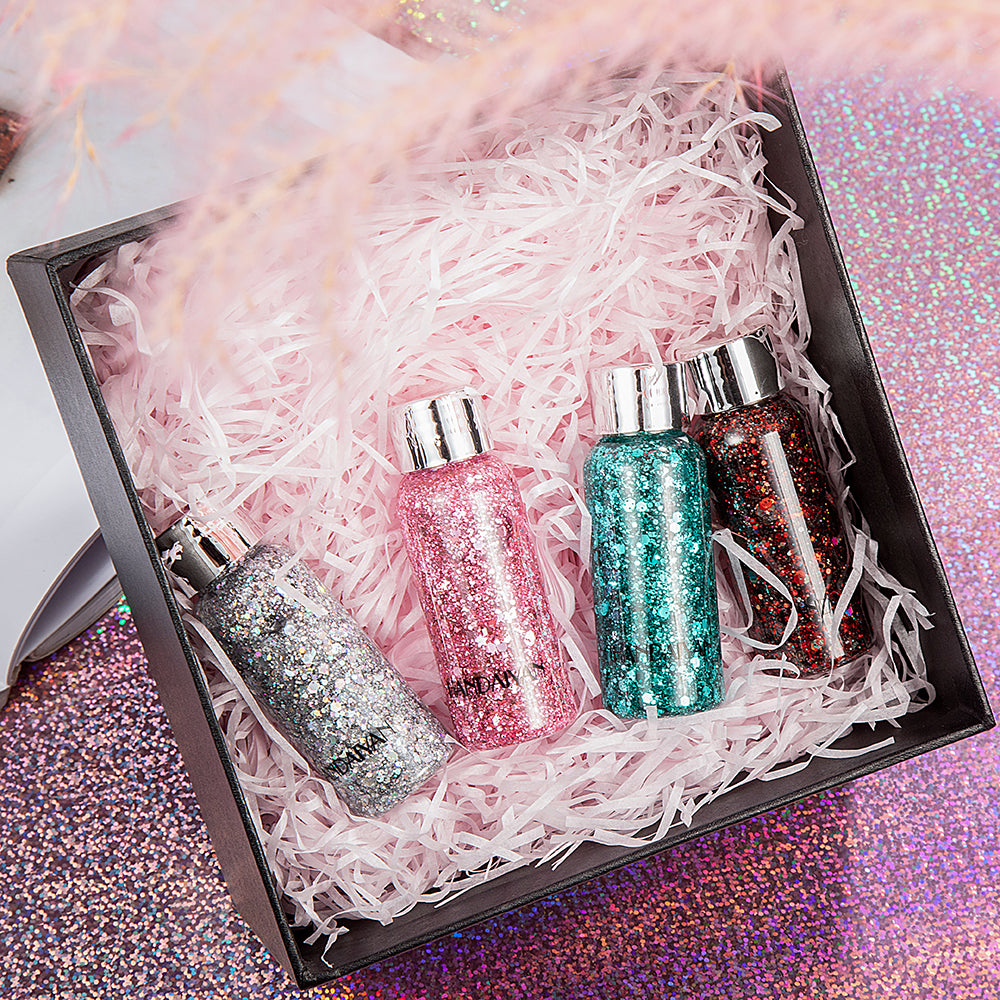 HANDAIYAN Mermaid Scales Face Body Sequined Body Lotion Sequins Eyeshadow Bright Polarized Stage Makeup