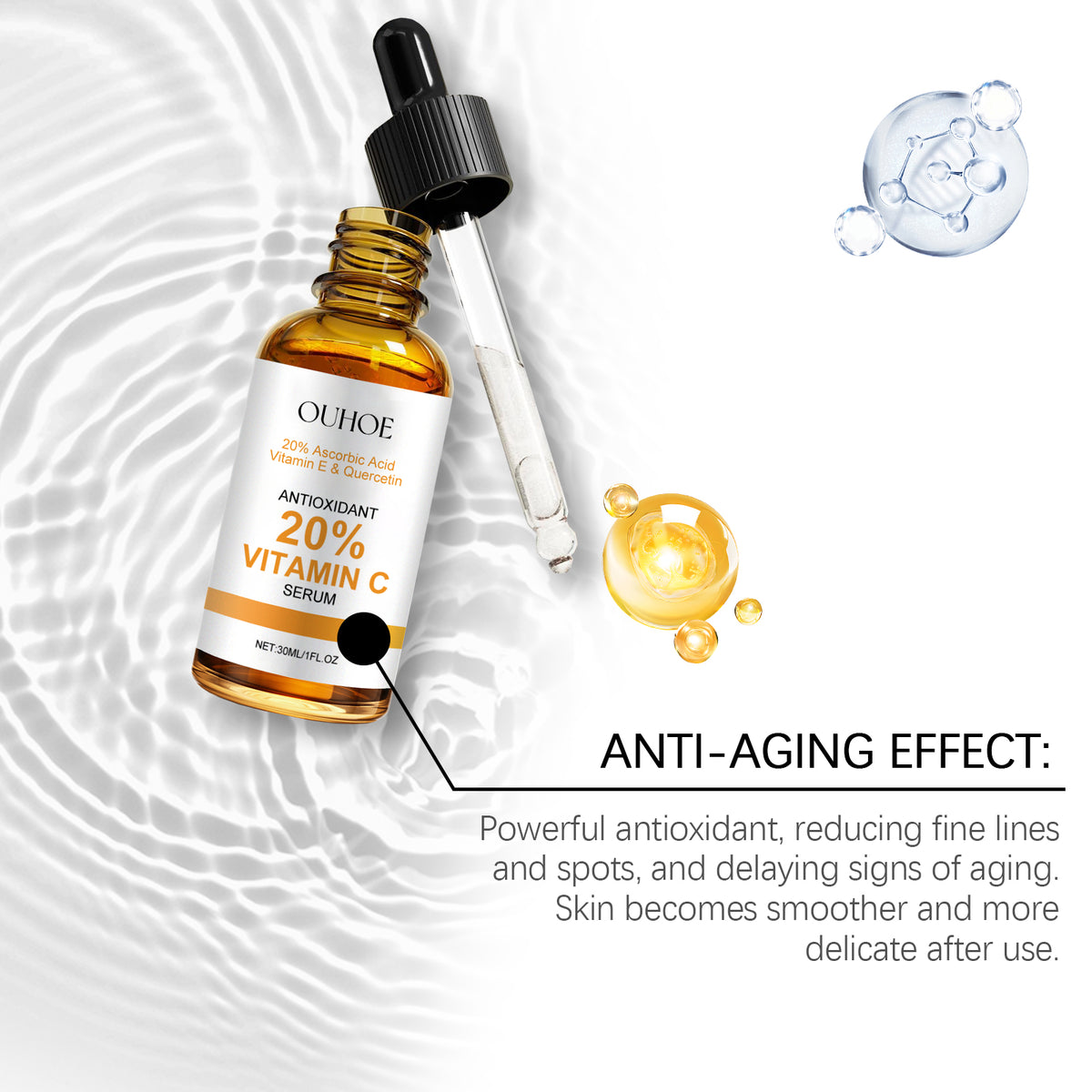 Vitamin C Essence, Facial Gentle Brightening Deep Moisturizing Repair Nourishing Skin Care Essence
