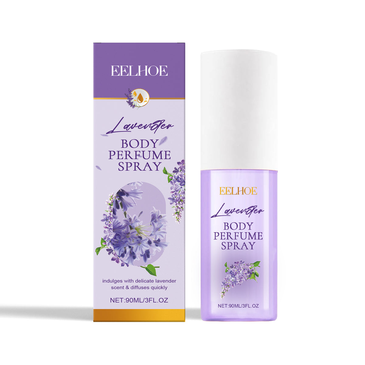 Lavender Body Perfume Spray, Lasting Fragrance Lavender Fragrance Refreshing Floral Perfume