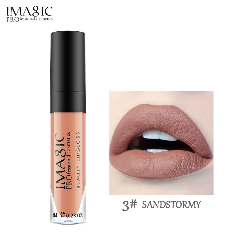 IMAGIC Non Stick Cup Matte Lip Gloss Moisturizing And Long Lasting Non Discoloring Lipstick Lip Glaze Biting Lip Makeup