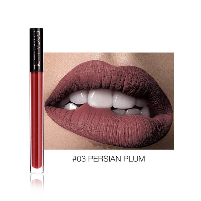 FOCALLURE Liquid Lipstick Makeup Matte Lip Tint Sexy Pigment Waterproof Batom Tint Nude Gloss Kiss-proof Lips Make up