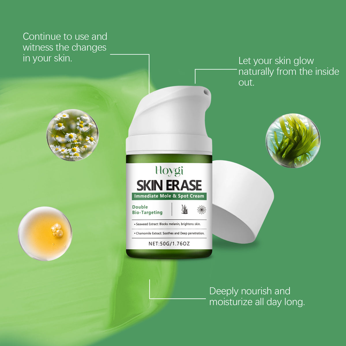 Hoygi - Brightening Moisturizer, Soothes, Hydrates And Improves Skin Dullness Multi-Effect Daily Portable Set