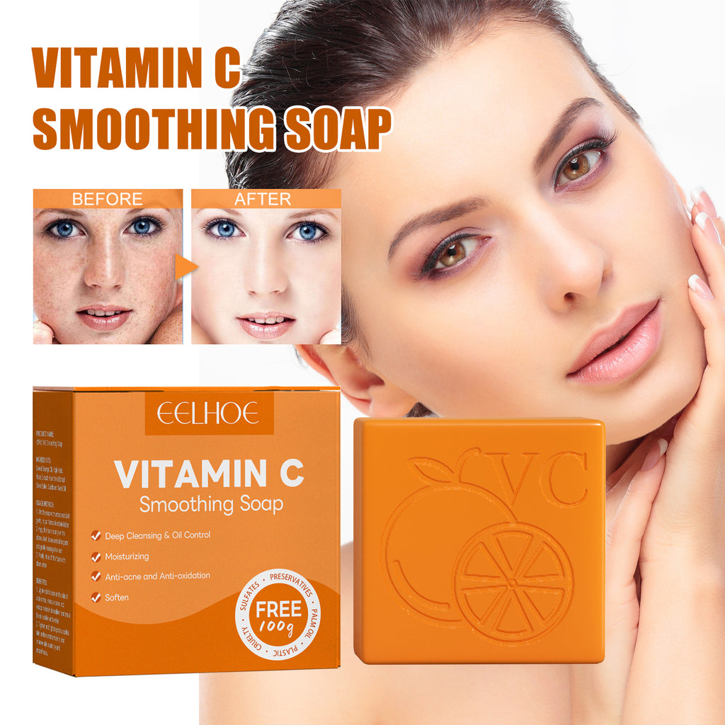 Vitamin C Whitening Soap For Blemish Reduction Deep Clean Moisturizing And BrighTening Skin Beauty Soap