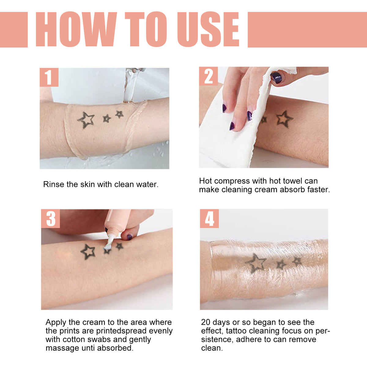 Print Remover, Plant Essence Tattoo Fade Fading Clean And Lighten Eyeliner Cleaning Cream