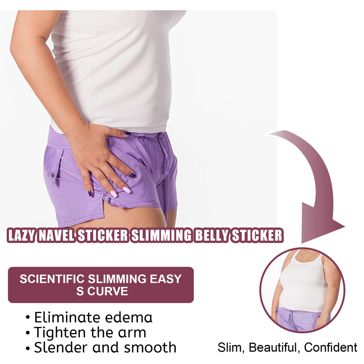 EELHOE Belly Button Stick Body Skin Massage Firming Skin Thigh Muscle Belly Button Stick