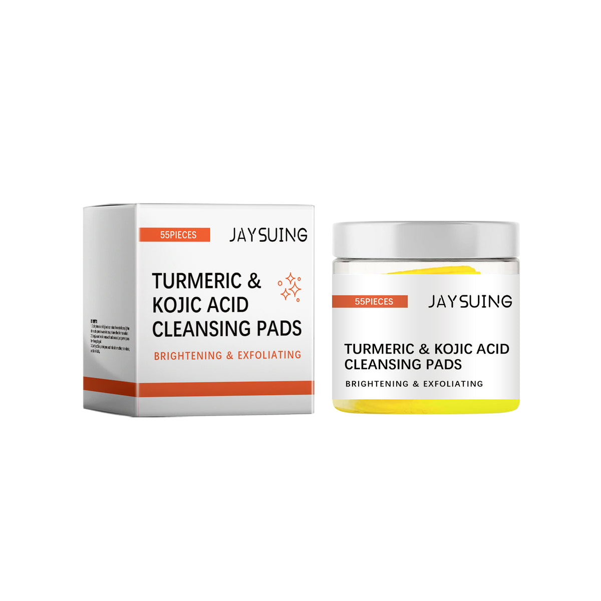 Jaysuing Turmeric Acid Cleanser Pad, Gently Cleans Facial Skin Pores And Reduces Acne Spots