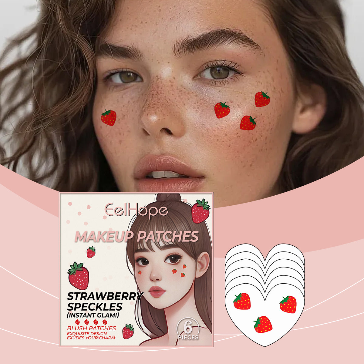 Strawberry Makeup Patch Pie Eye Makeup Patch Face Embellishment Patch Face Embellishment Strawberry Sticker