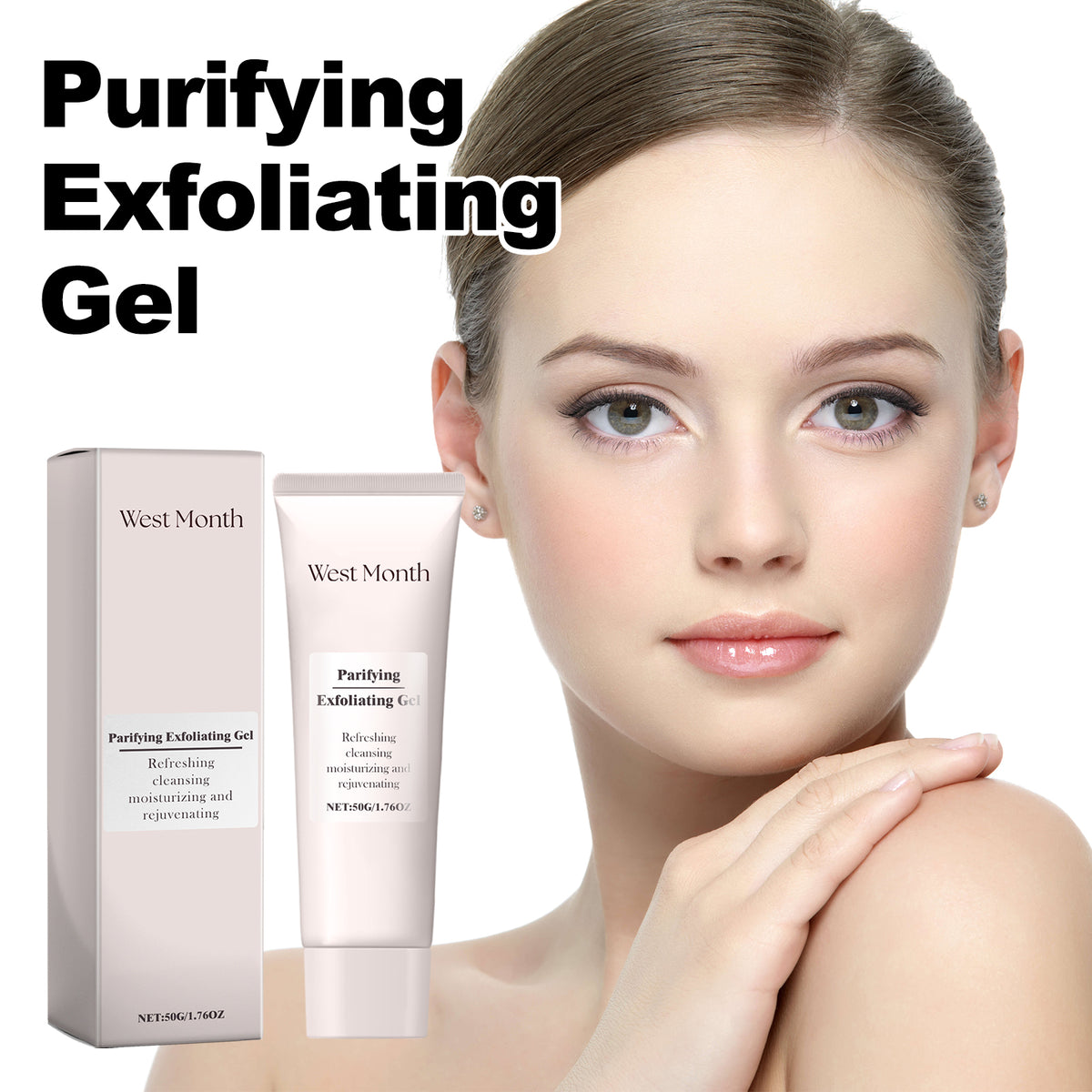 Purifying Exfoliating Gel, Chun White Tender Skin Clean Bright Skin Cutin Tighten Pores