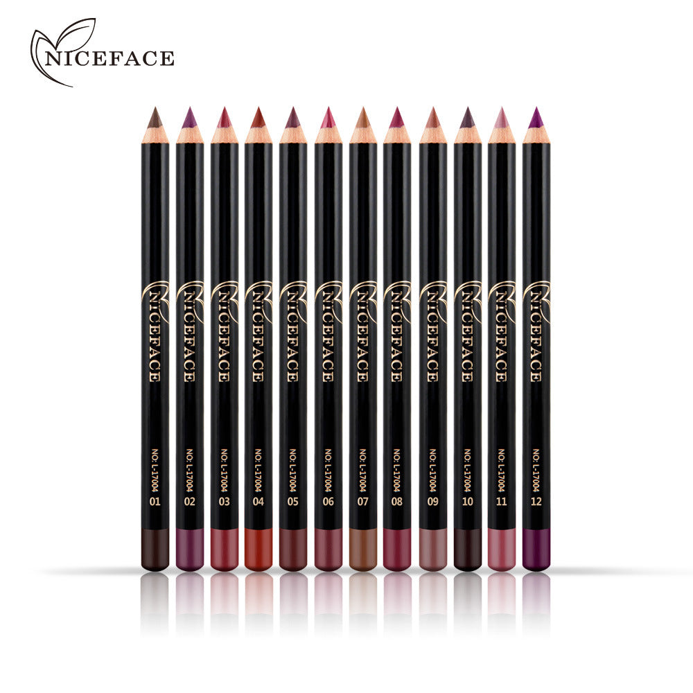 NICEFACE Nude Matte Lipstick Pencil Retouching Waterproof Lip Liner