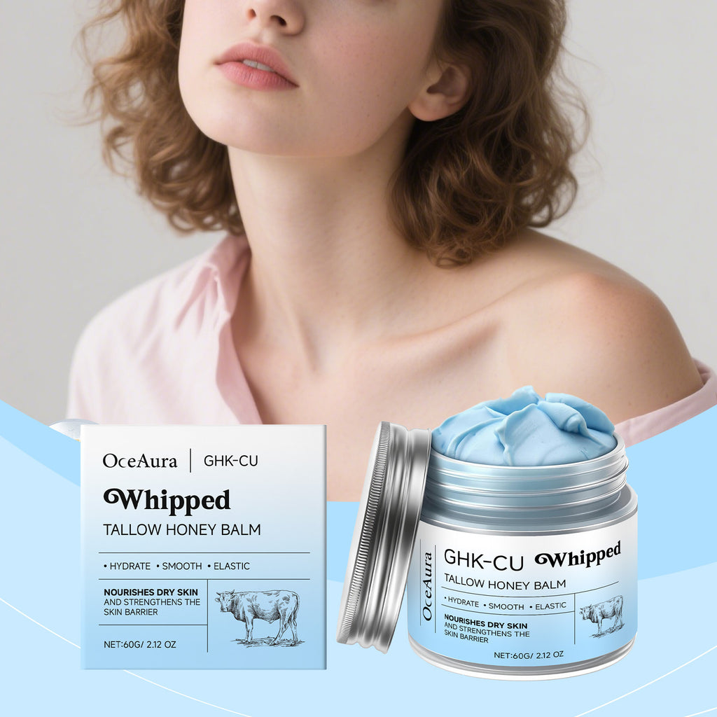 OCEAURA Beef Tallow &amp; Honey Body Balm Hydrating Silky Smooth Lightweight Non-Greasy Moisturizer