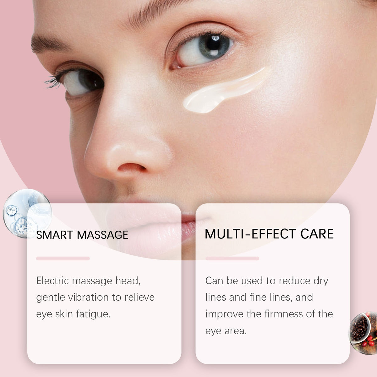 Electric Massage Eye Cream - Gentle Hydration for Delicate Eye Area, Elasticity and Nourishment, Daily Moisturizing Eye Cream