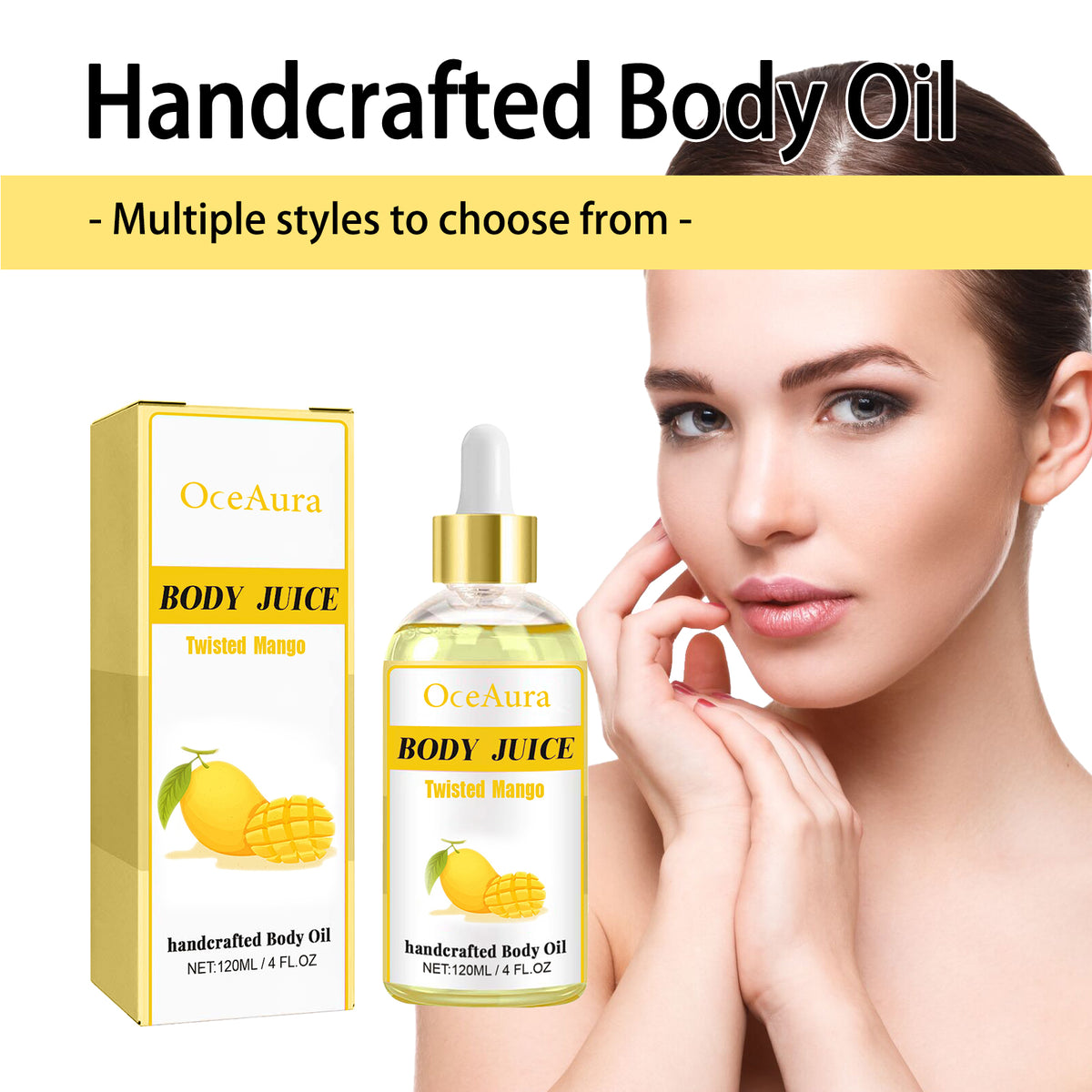 Handcrafted Body Oil, Moisturizing And Hydrating Massage Essential Oil For Soothing Tired Skin
