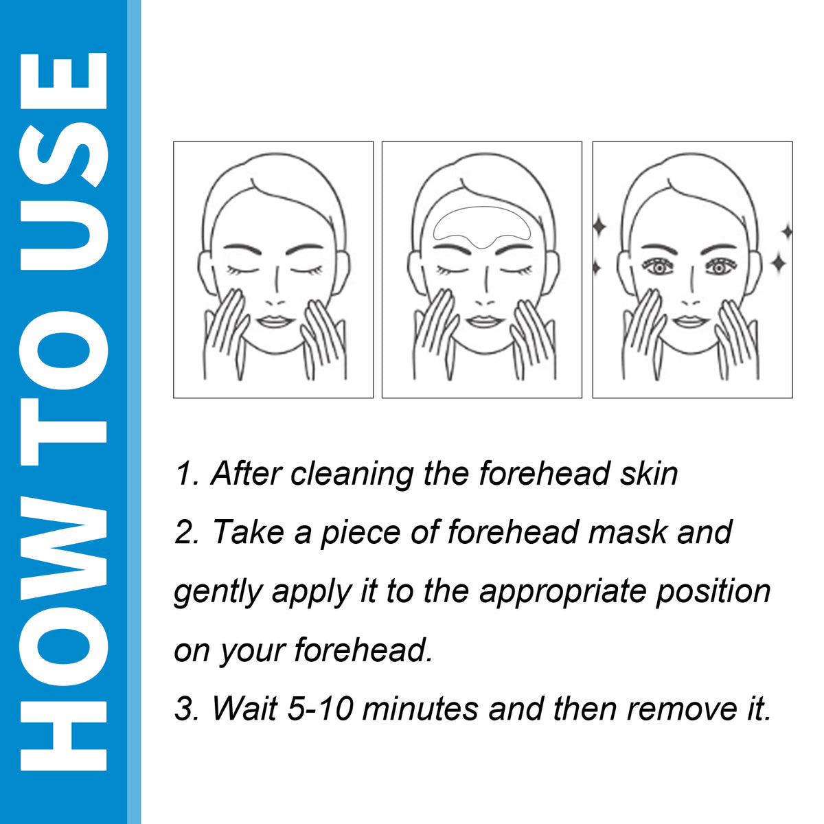 Moisturizing Forehead Patch, Fade Forehead Wrinkles And Fine Lines Anti-Aging Moisturizing Skin Patch