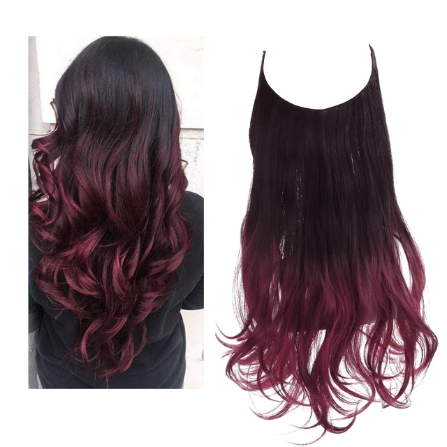 One-piece women's hair extension piece with abundant hair volume U-shaped fishing line invisible and natural long curly hair