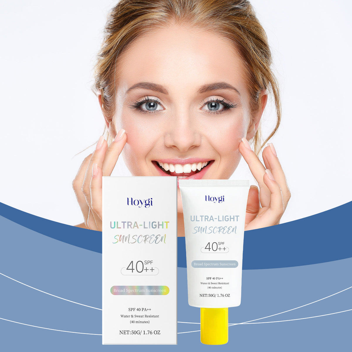 Hoygi Moisturizing Protective Cream, Summer Outdoor Uv Moisturizing Skin Refreshing Moisturizing Isolation Protective Cream