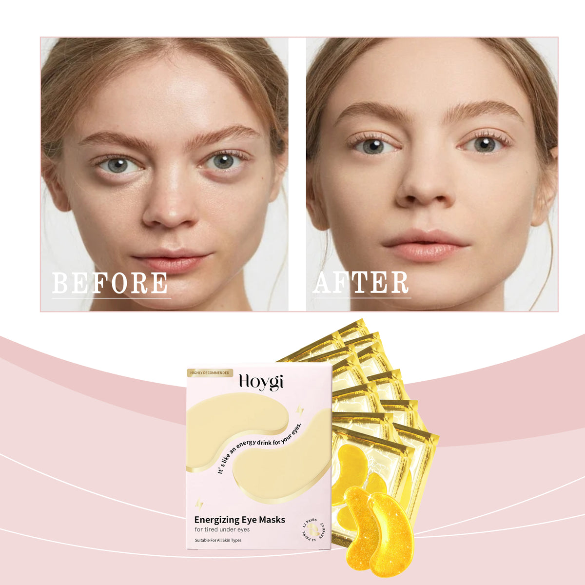 Hoygi Firming Eye Mask, Hydrating And Moisturizing Around The Eye Skin To Fade Fine Lines Elastic Moist Soft Eye Care Patch