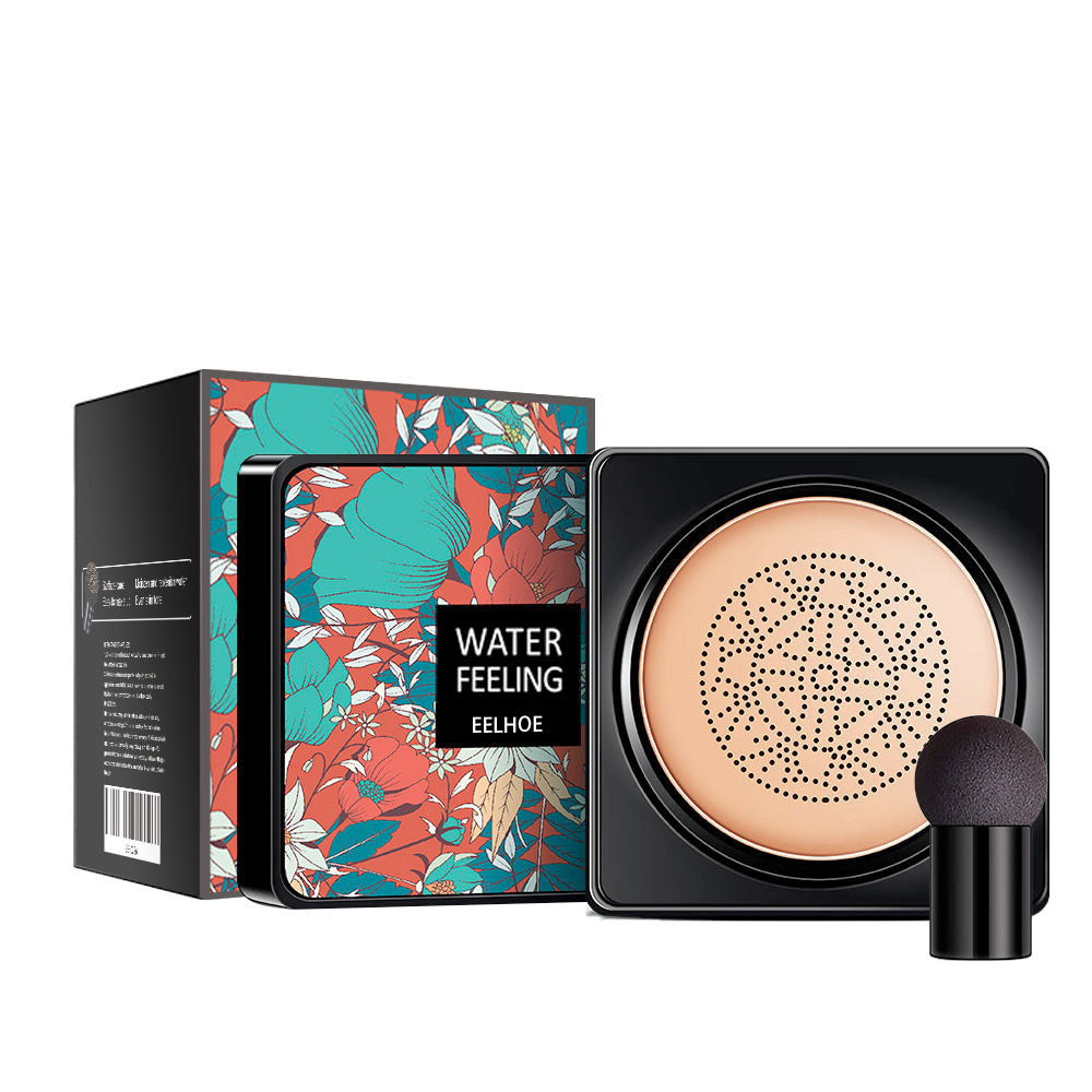 EELHOE Water Feeling BB Cream, Mushroom Air Cushion To Cover Blemishes Waterproof Sweat Resistant Makeup Cushion BB Cream