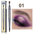 Double Eyebrow Pen with Brush Toothbrush Head Eyebrow Pencil Multifunctional Waterproof Long Lasting Makeup