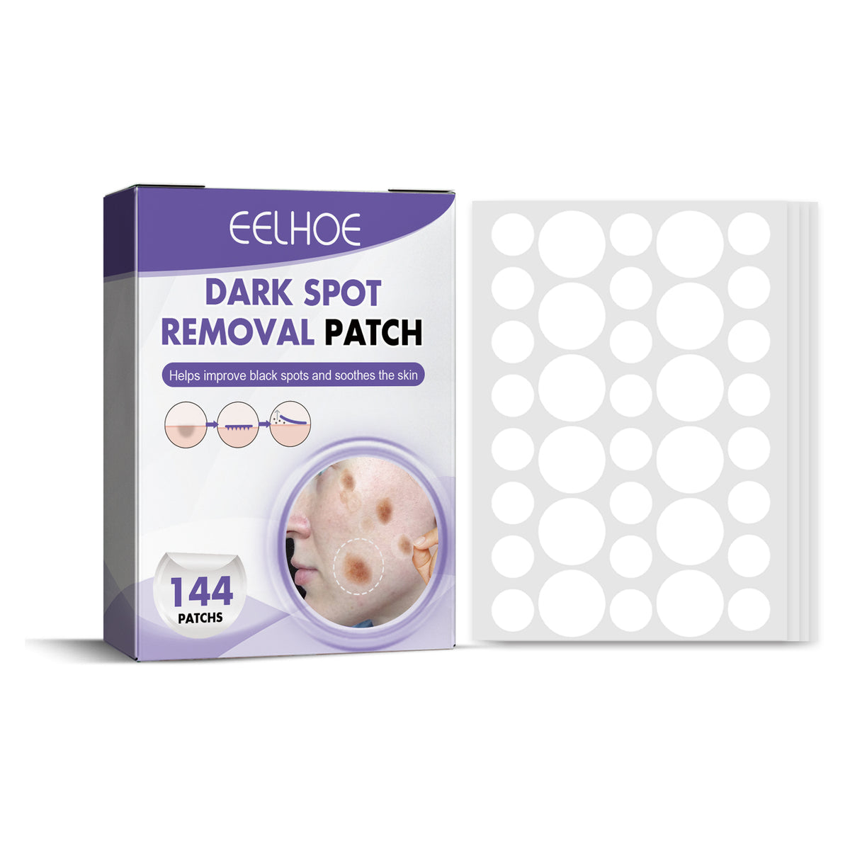 EELHOE Dark Spot Removal Patch, Lightening Face Dark Spots Melasma Spots Melanin Moisturizing Whitening Skin Spot Patch