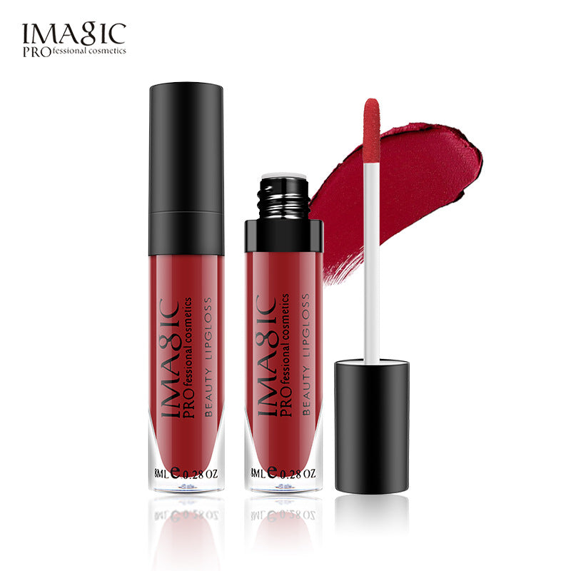IMAGIC Non Stick Cup Matte Lip Gloss Moisturizing And Long Lasting Non Discoloring Lipstick Lip Glaze Biting Lip Makeup