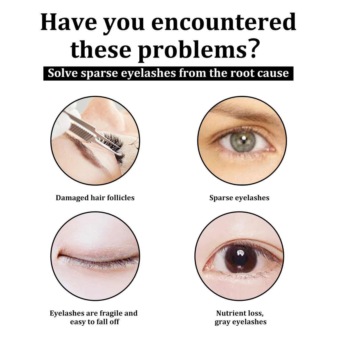 EELHOE Eyelash Serum, Natural Beauty Curl Black Thick Slender Long Gentle Not Easily Stained Mascara