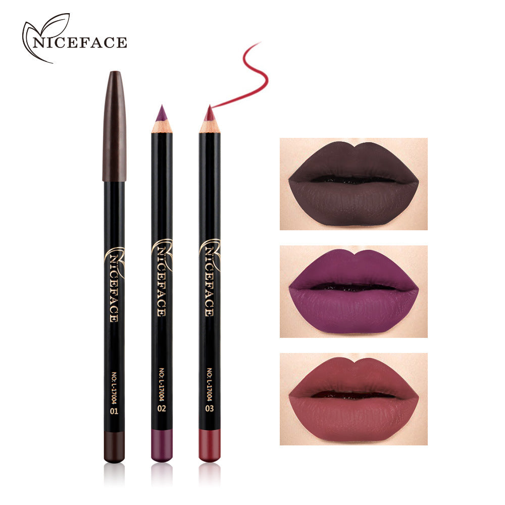 NICEFACE Nude Matte Lipstick Pencil Retouching Waterproof Lip Liner