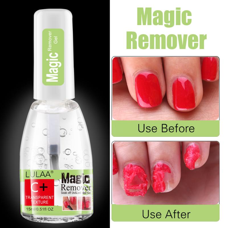 LULAA 15ml Remover Nail Gel Nail Polish Remover Liquid Nail Cleanser Nail Polish Remover Bursting Sticky Manicure Tools